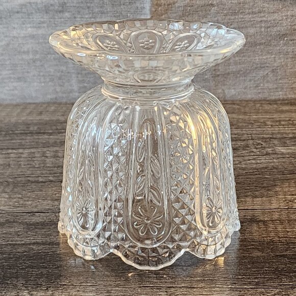 Vintage Avon Candler Holder Candy Dish Glass Footed - Picture 2 of 16